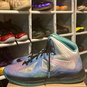 Size 14 - Nike LeBron 10 Pure Platinum Great Condition